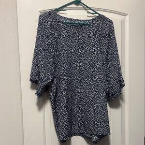Women's Blue Patterned Top